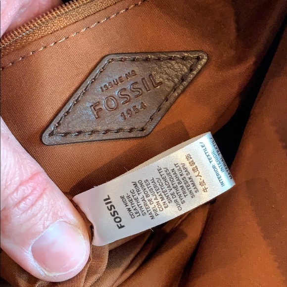 Fossil brown leather boho crossbody bag - Picture 3 of 3